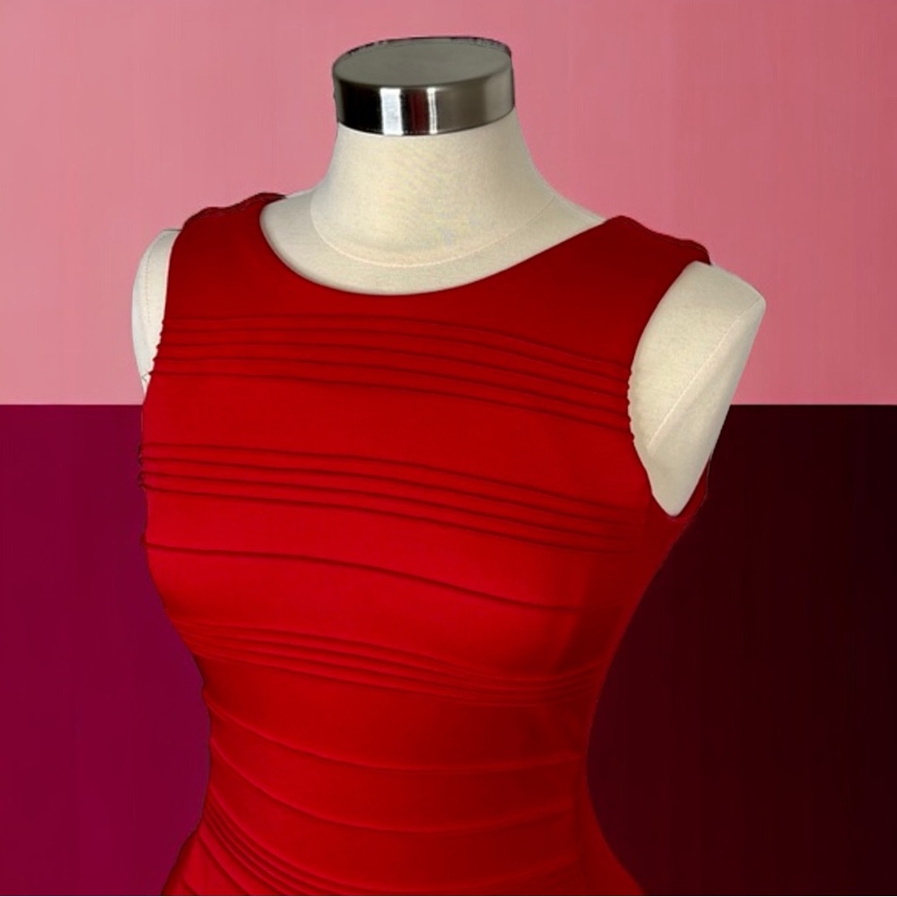 Julia Jordan chilli RED Sleeveless A-Line Drop Waist Mini Dress Size 2 - Picture 2 of 10